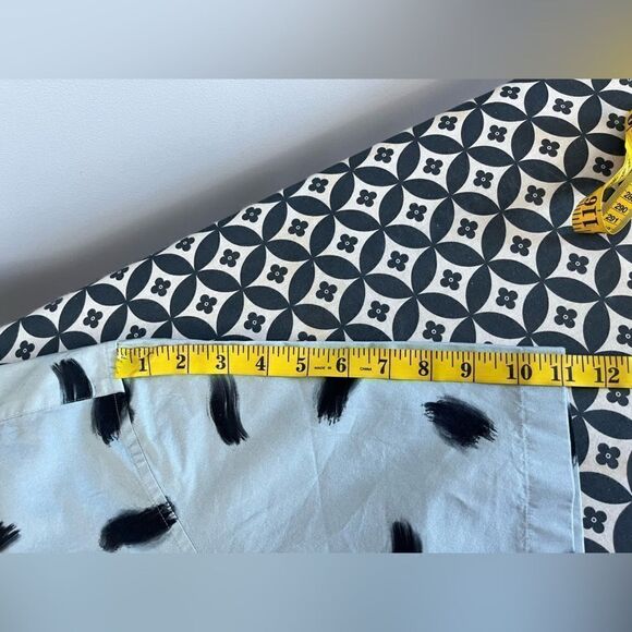 Ted Baker Sourdo Mens Brush Stroke Print Button Down Top Light Blue Size 6 NWT - Picture 10 of 12